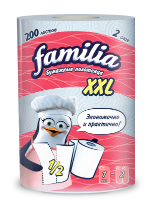 Полотенца бумажные 2сл "FAMILIA" XXL  1шт