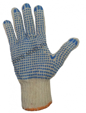 Трикотажные перчатки с ПВХ 7,5 кл. (У67)